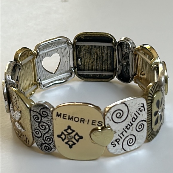 Uplifting - Inspirational - Bracelet - Alternating Gold & Silver Tones - $20 - Picture 4 of 5